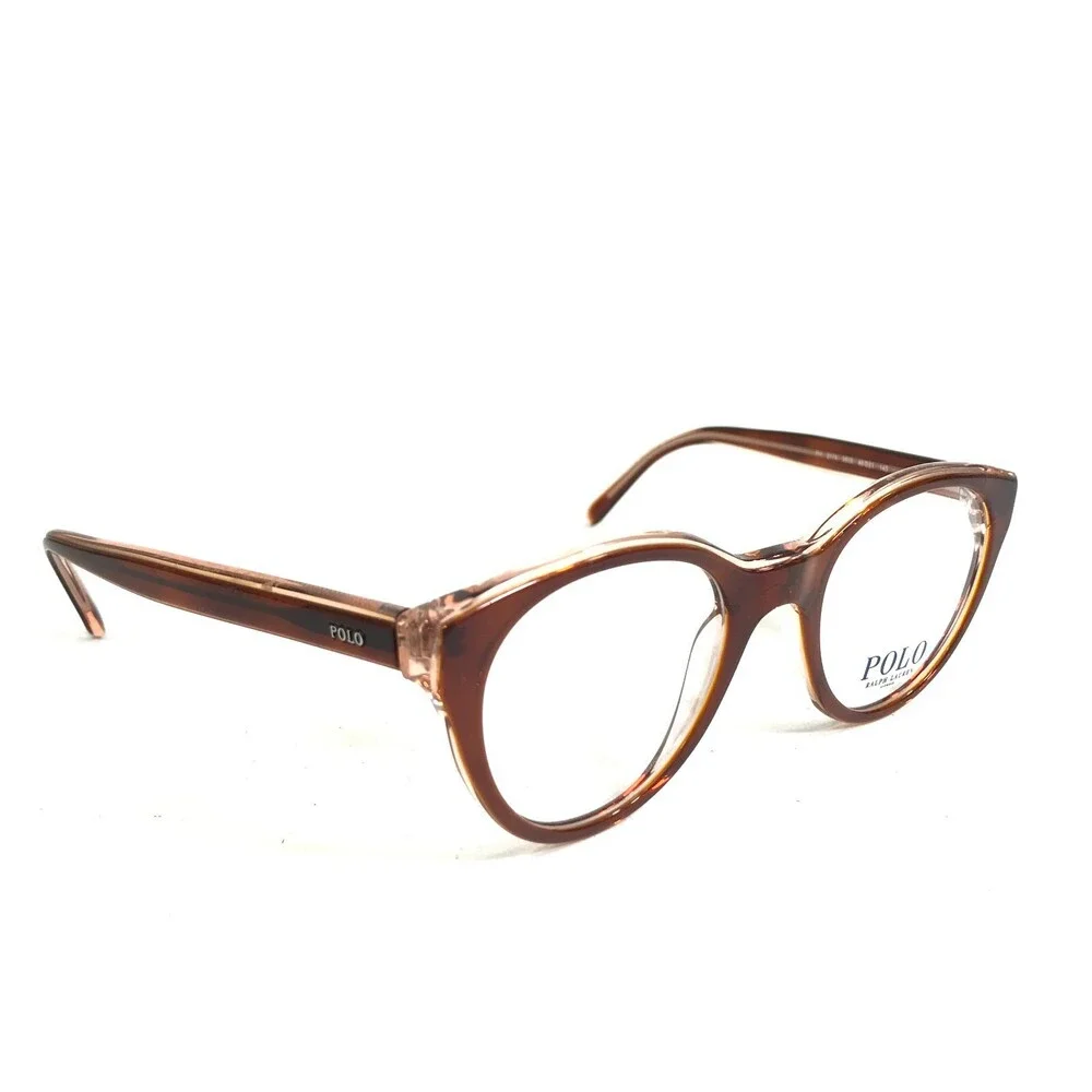 Polo Ralph Lauren Eyeglasses Frames PH 2174 5639 Brown Clear Cat Eye 49-21-145